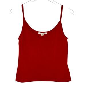 St. John S Womens Red Santana Knit Boxy Tank Power Red Country Club Old Money